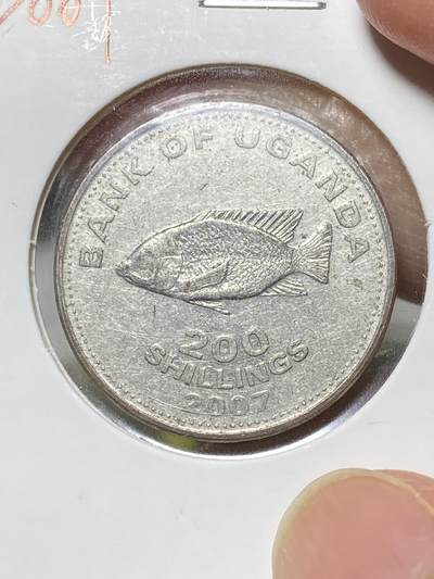 2025年第八十一场(总第一百零七场）外国好品散币(免佣金) - 乌干达🇺🇬2007年200先令(独立后第三套第二版，镀镍钢材质有磁版，首发年)