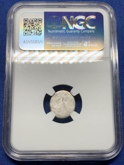 《竞宝斋》第410场 周日，周一，2场连拍 （全场包邮） NGC AU53 柬埔寨 1600-1860 神鸟小鸟 2PE 打制银币