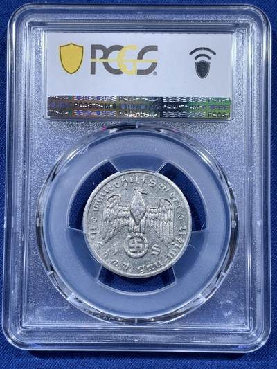 《竞宝斋》第410场 周日，周一，2场连拍 （全场包邮） PCGS MS63 德国1933-45年 帝国冬季援助代用币铝币 品相极佳