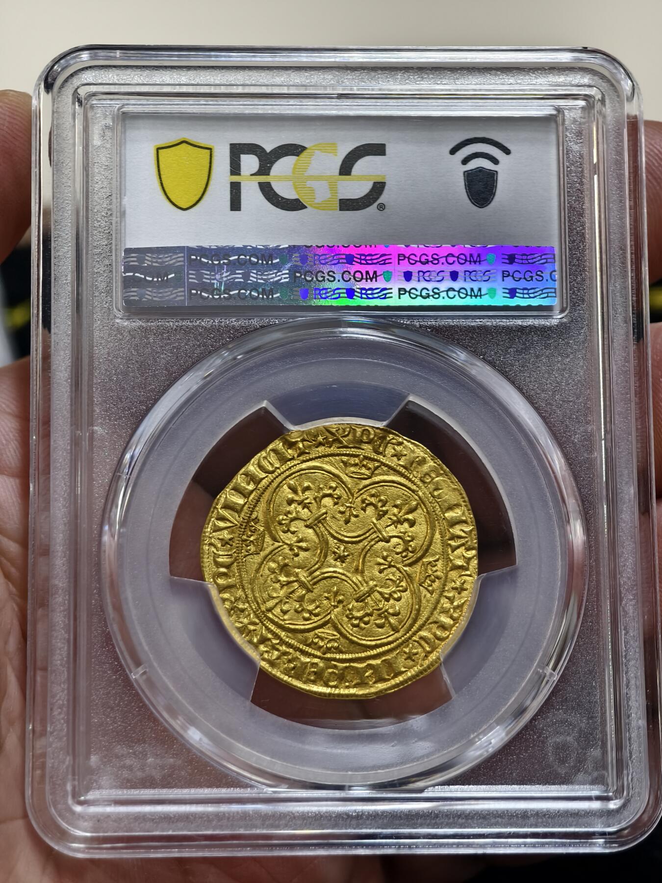 PCGS-MS62法国中世纪查理六世大埃居金币