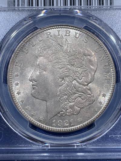 《竞宝斋》第410场 周日，周一，2场连拍 （全场包邮） 两枚一组 PCGS MS64 美国1921年摩根银元