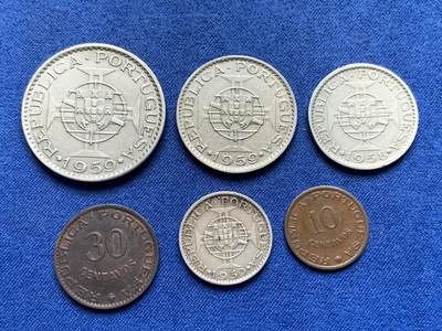 《竞宝斋》第410场 周日，周一，2场连拍 （全场包邮） 六枚一组 葡属印度1958-1961年