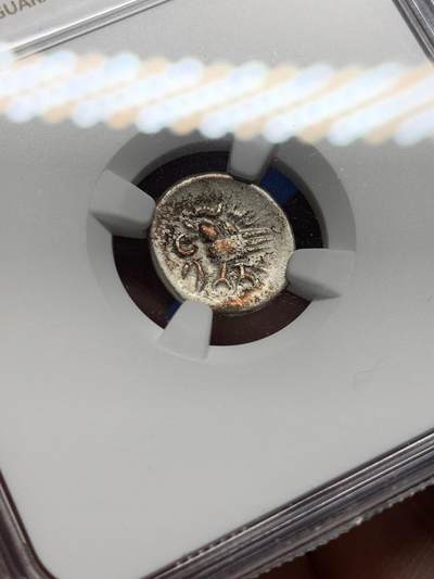 《竞宝斋》第410场 周日，周一，2场连拍 （全场包邮） NGC AU53 柬埔寨 1600-1860 神鸟小鸟 2PE 打制银币