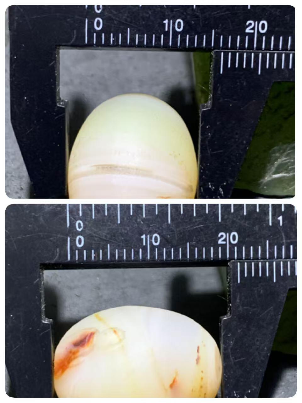 精美亚光高玉化飘红海洋玉髓手工俏色巧雕无相佛桶珠一个