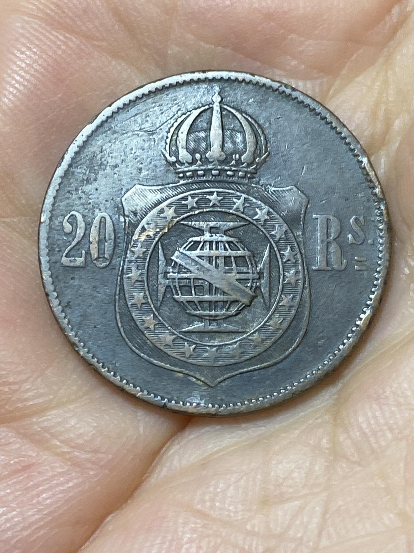 2025年第八十一场(总第一百零七场）外国好品散币(免佣金) 巴西帝国1869年20瑞斯(佩德罗二世时期，仅发行3年)