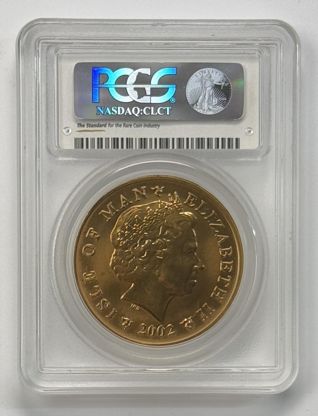 S&S Numismatic世界钱币-拍卖 第113期  获奖币*马恩岛2002年 欧洲货币转换器 60便士双色纪念币PCGS MS69冠军分