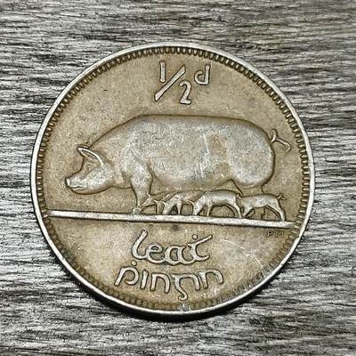 【铜匠收藏】★第130场★散币场，无佣金，30包邮。不满30元，支付5元运费。《接受代拍 代送NGC评级》 - 爱尔兰 1928年 半便士