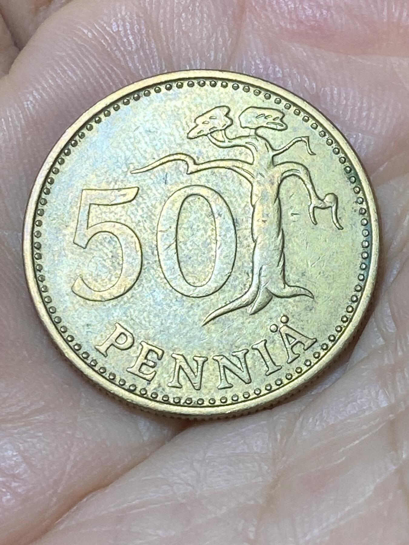 2025年第八十一场(总第一百零七场）外国好品散币(免佣金) 芬兰🇫🇮1977年50盆尼(K标版)