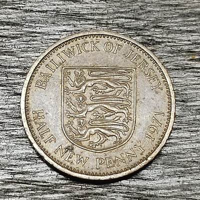 【铜匠收藏】★第130场★散币场，无佣金，30包邮。不满30元，支付5元运费。《接受代拍 代送NGC评级》 - 泽西 1971年 半便士