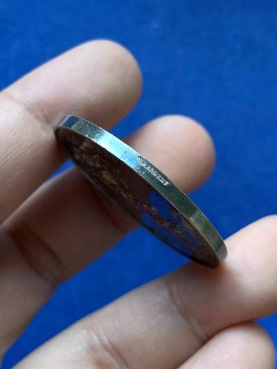 《竞宝斋》第410场 周日，周一，2场连拍 （全场包邮） 法国里昂自由贸易纪念银章 丰饶角银标 22.4克 36.7mm