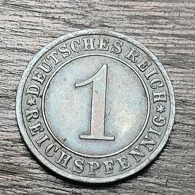 【铜匠收藏】★第130场★散币场，无佣金，30包邮。不满30元，支付5元运费。《接受代拍 代送NGC评级》 - 魏玛 1930年 1芬尼 A版