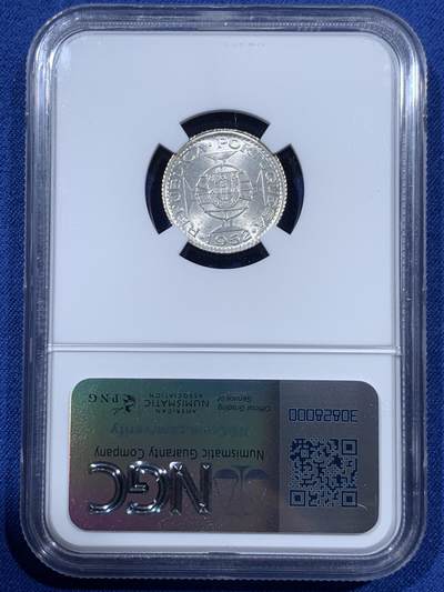 《竞宝斋》第410场 周日，周一，2场连拍 （全场包邮） NGC MS65 澳门 1952 一元 银币 小面值极少见 好品难得 卷拆品