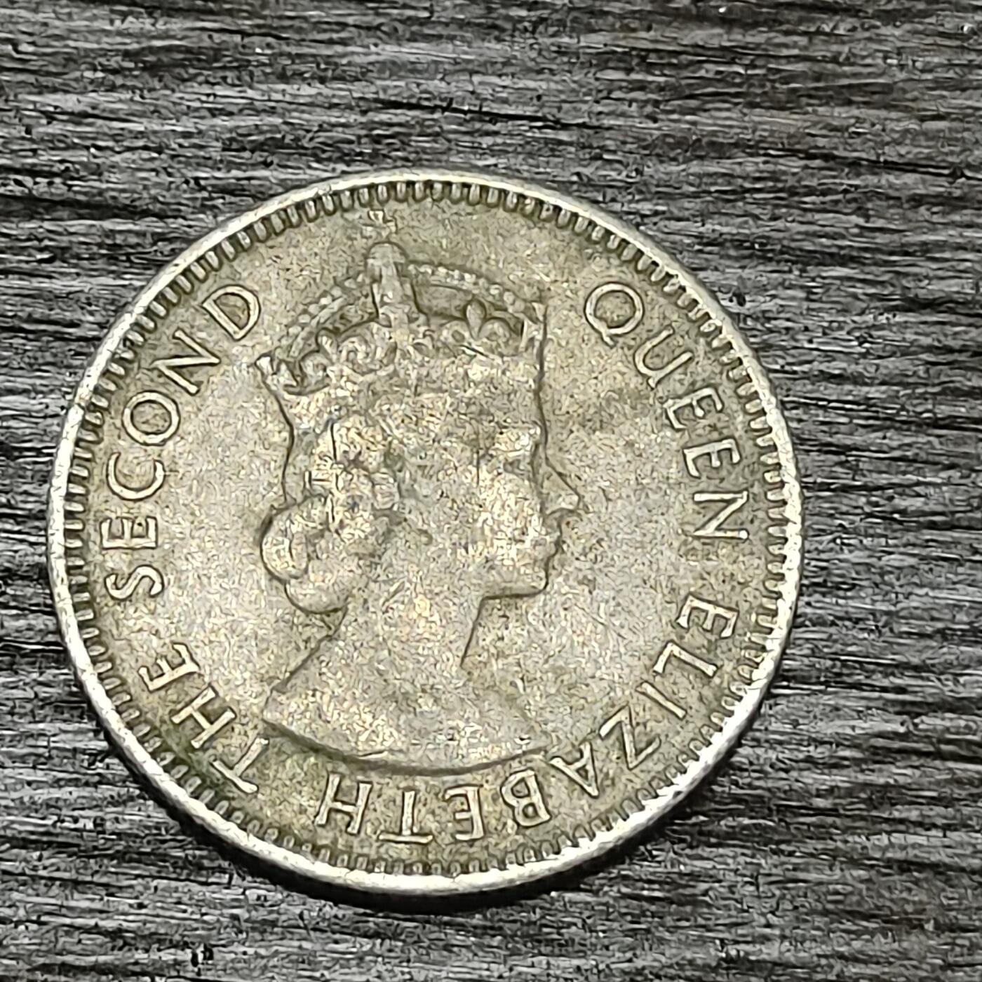 【铜匠收藏】★第130场★散币场，无佣金，30包邮。不满30元，支付5元运费。《接受代拍 代送NGC评级》 马来亚和英属婆罗洲 1953年 5分 铜镍币 伊丽莎白二世