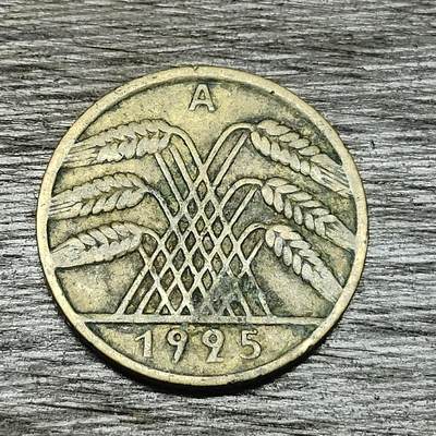 【铜匠收藏】★第130场★散币场，无佣金，30包邮。不满30元，支付5元运费。《接受代拍 代送NGC评级》 - 德国魏玛共和国 1925年 10芬尼 A厂 铜币