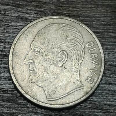 【铜匠收藏】★第130场★散币场，无佣金，30包邮。不满30元，支付5元运费。《接受代拍 代送NGC评级》 - 挪威 1963年 1克朗 镍币 马