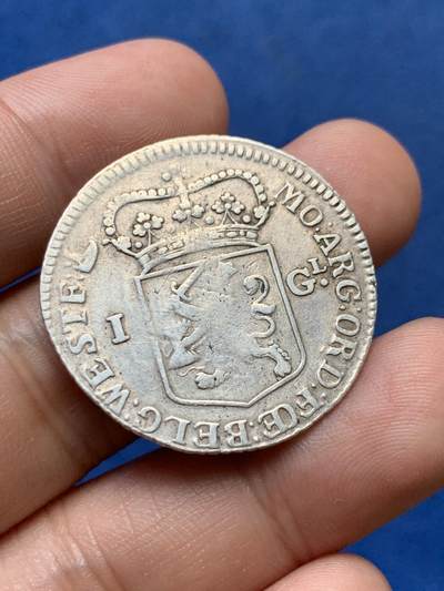 《竞宝斋》第410场 周日，周一，2场连拍 （全场包邮） 尼德兰共和国1762荷兰省站人1盾银币 10.6g 920银