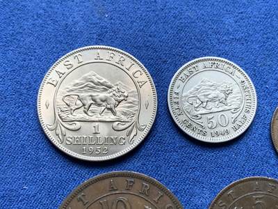 《竞宝斋》第410场 周日，周一，2场连拍 （全场包邮） 五枚一组 英属东非1949-1952年乔治六世