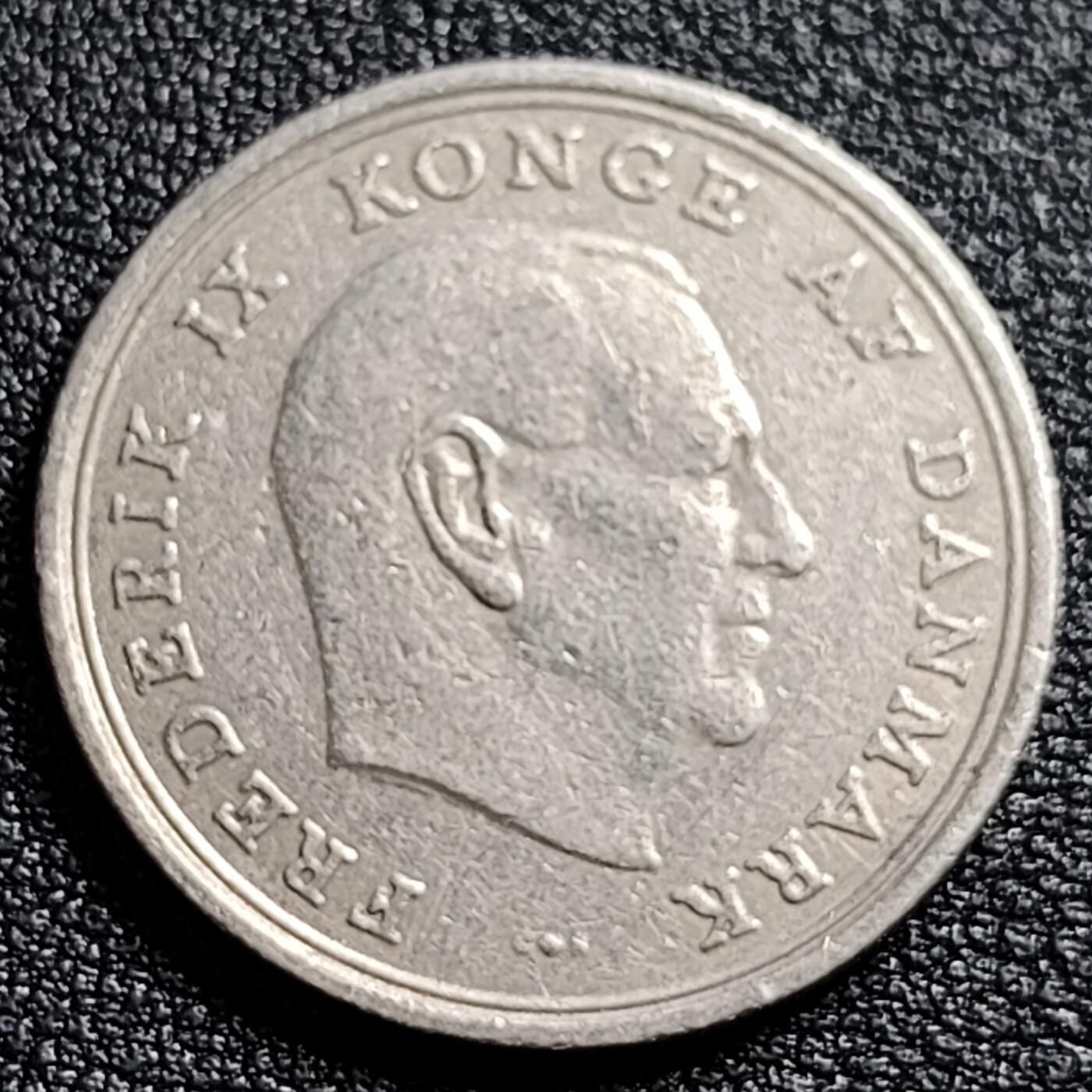 泉币菌-第91场-精品福利场 丹麦1967年5欧尔 皇冠 弗雷德里克九世国王 CS版 青铜币 24mm