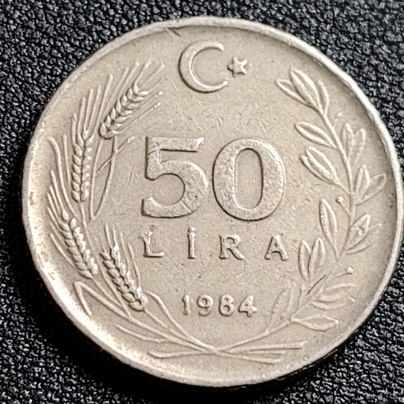 泉币菌-第91场-精品福利场 土耳其50里拉硬币 凯末尔总统 26mm 