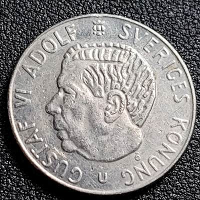 泉币菌-第91场-精品福利场 - 瑞典1973年1克朗铜镍币，古斯塔夫六世国王，25mm