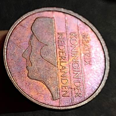 泉币菌-第92场-精品福利场 - 彩光极美 1989年 荷兰王国5分铜币 贝娅特丽克丝女王 21mm