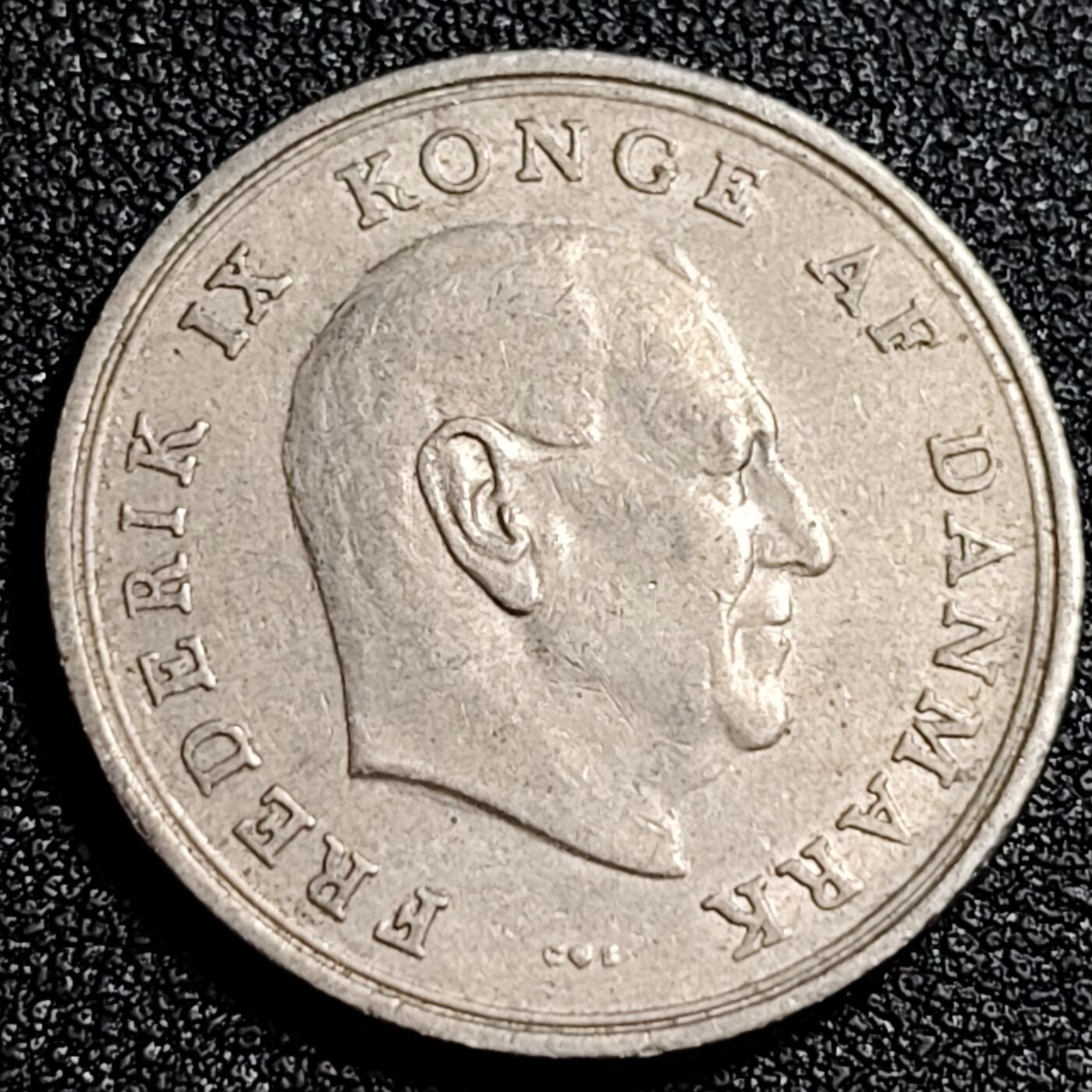 泉币菌-第92场-精品福利场 丹麦1964年1克朗 皇冠 弗雷德里克九世国王 25.5mm