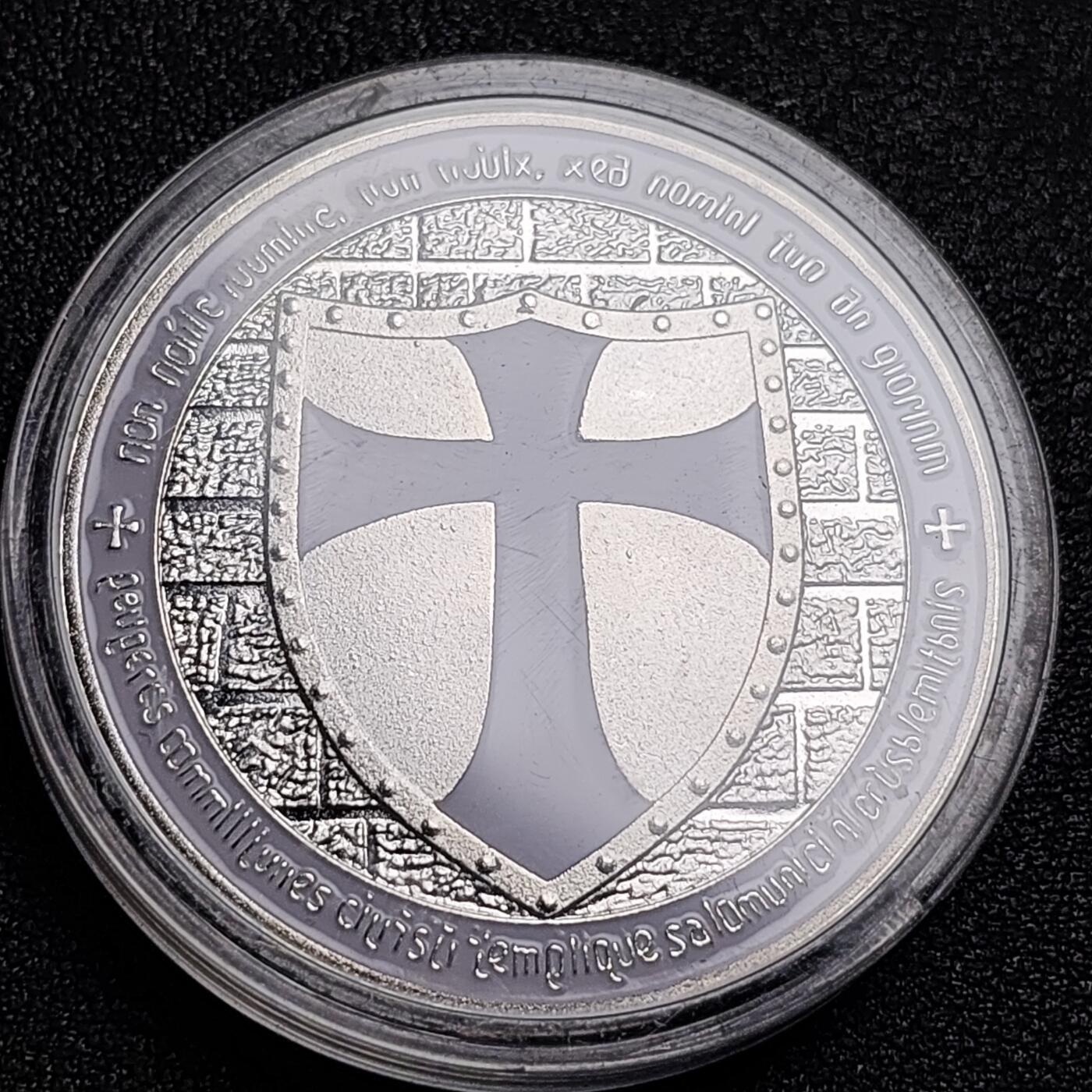 泉币菌-第91场-精品福利场 纪念章 银色 马剑骑士 直径40mm 厚3mm 纪念品