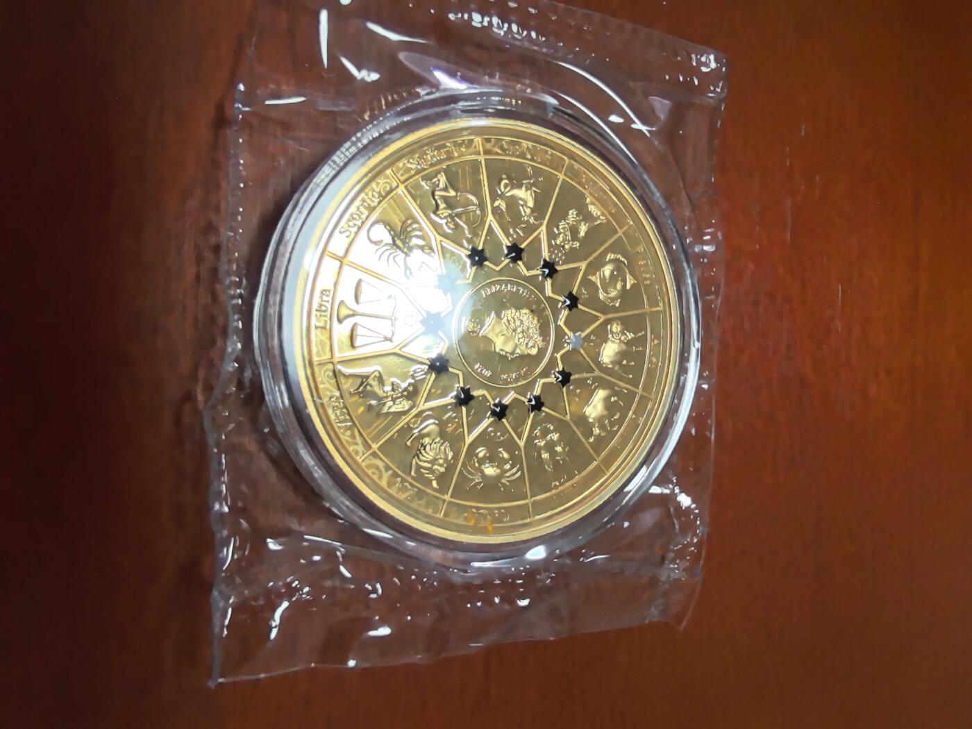 长老汇蛇年精选第三十八场拍卖 2021萨摩亚白羊座雅典娜20分铜镀金币，盒证全，3000枚