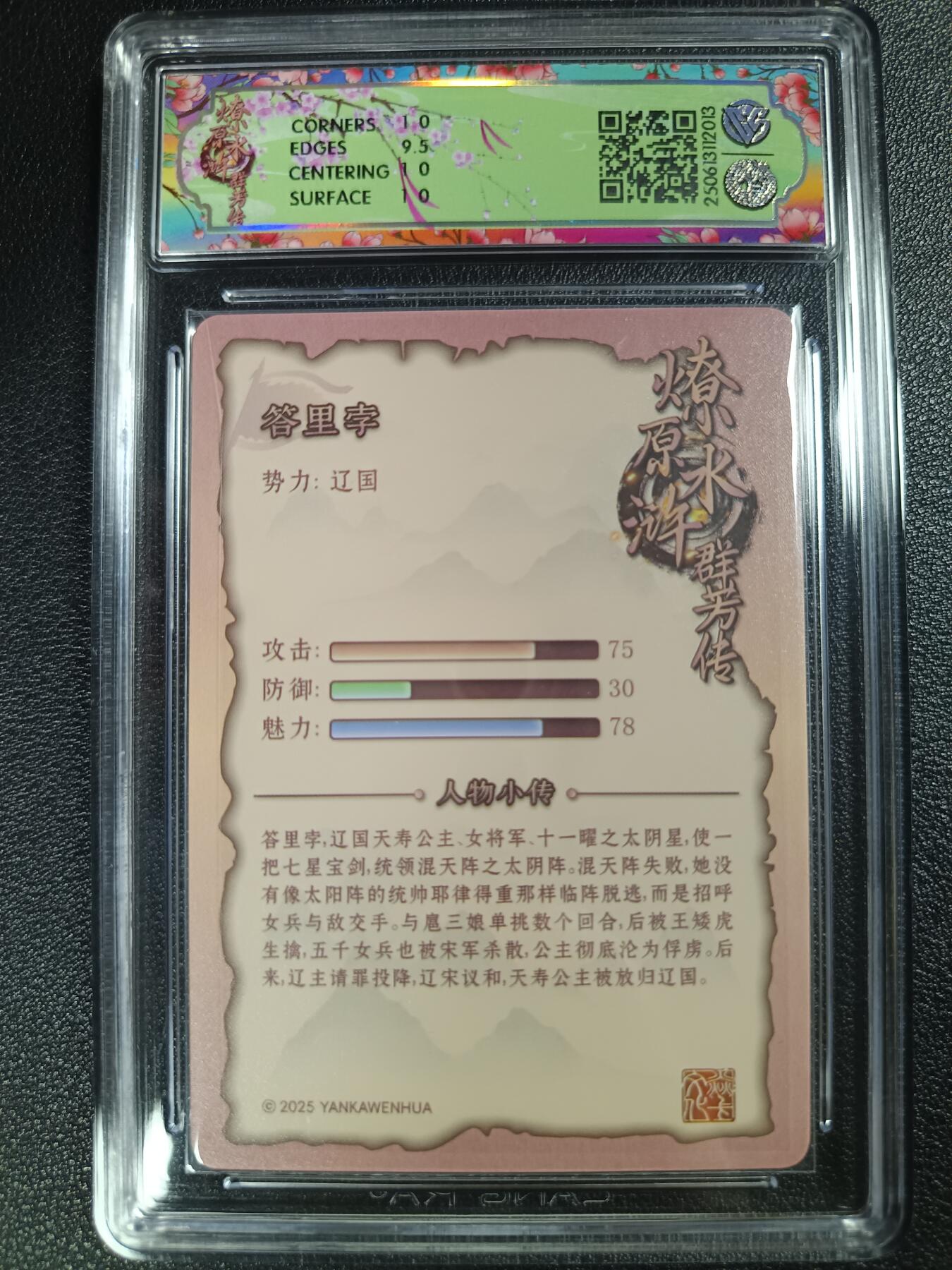 天玑星卡拍第115期《8.21周四截拍》持续收拍收评中 满赠卡需备注 焱卡文化 水浒群芳传（下）答里孛 浮雕折光 CCG10