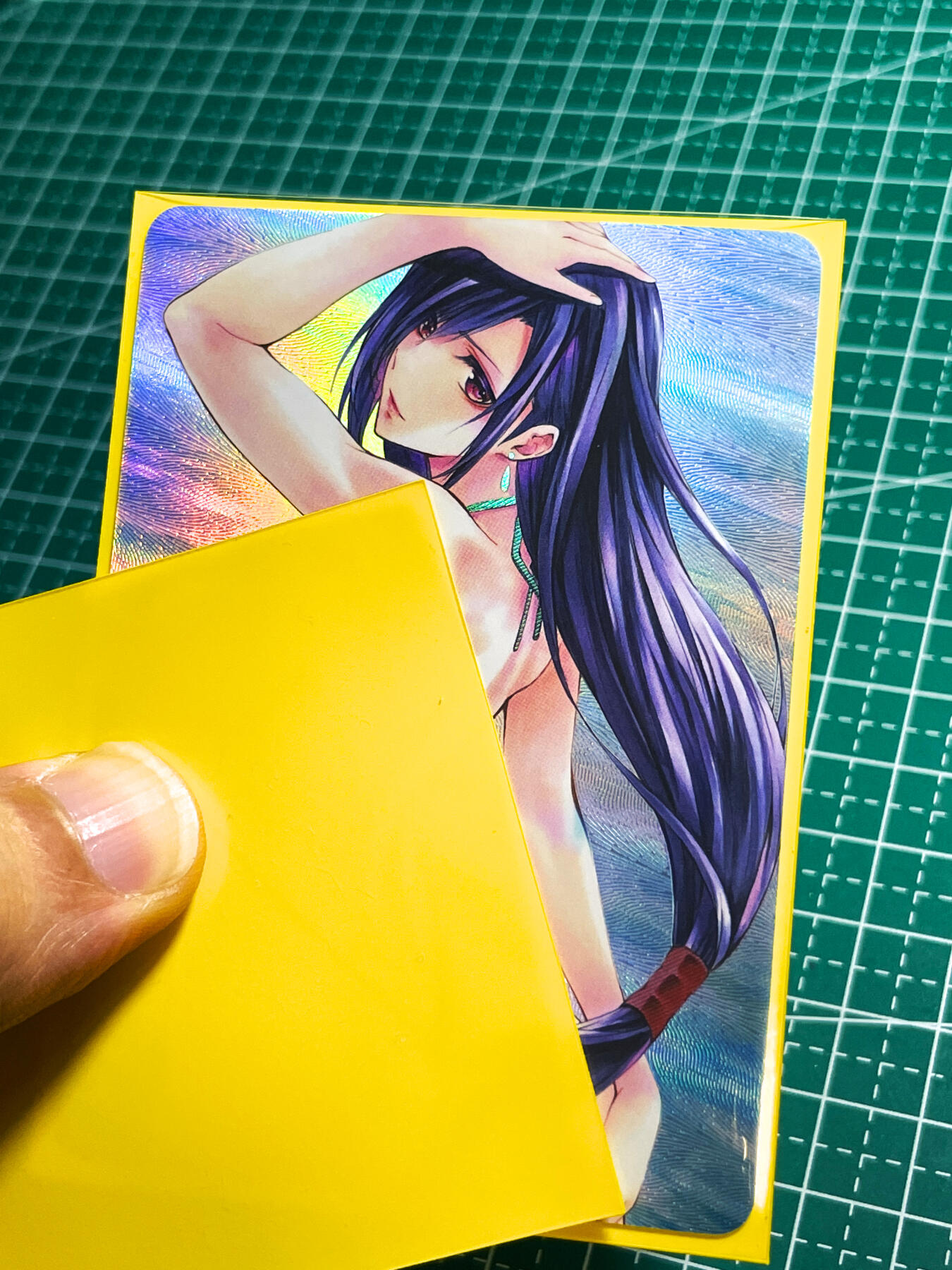 显眼宝28期【关注参拍有赠卡】 【经典美背】超高颜值美背卡 tifa 蒂法  一枚  折光彩闪 大卡尺寸 63*88