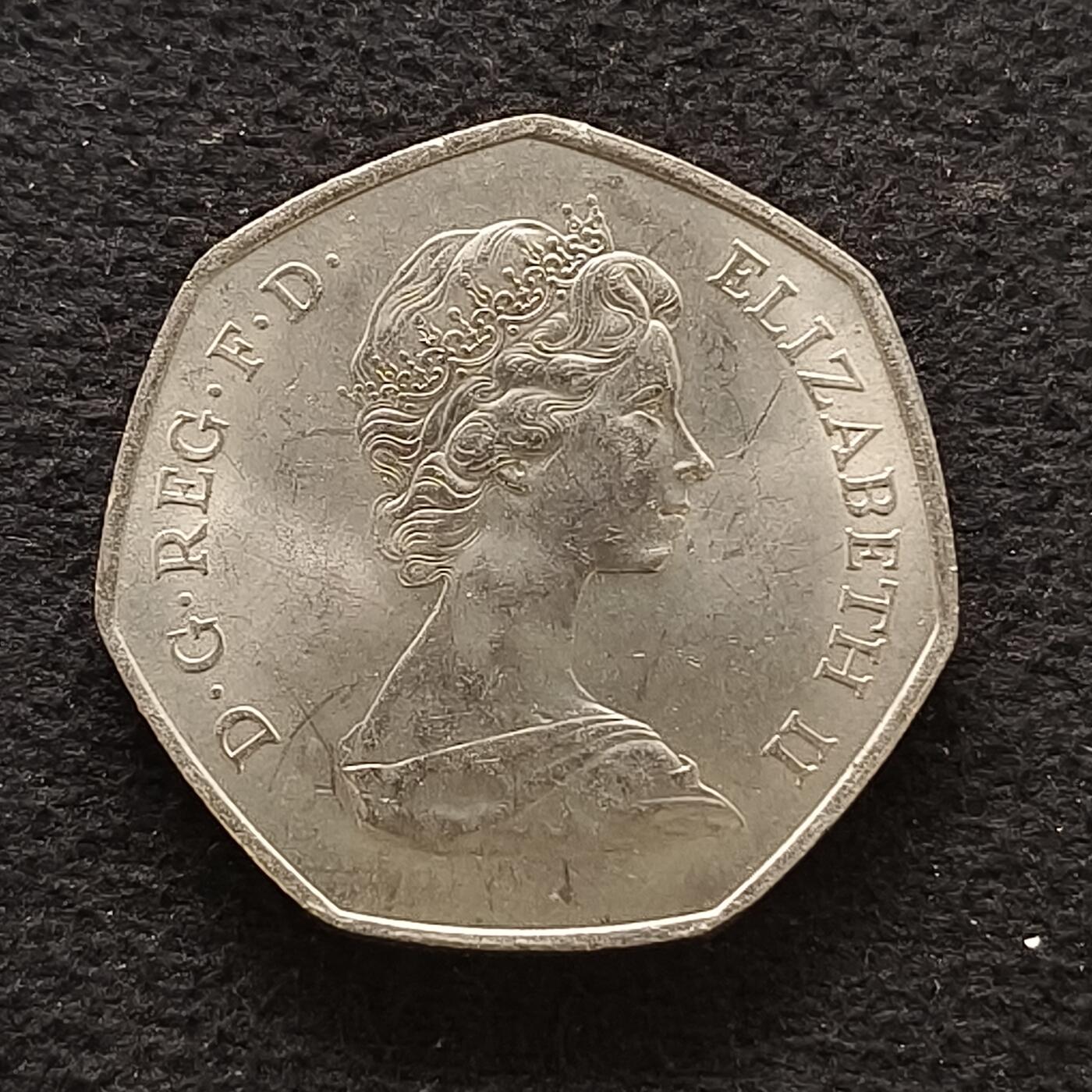 【全场包邮】纯粹捡漏拍453场 英国1973年50便士加入欧盟纪念币