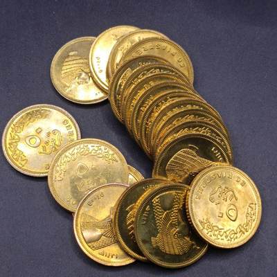 【淘币小摊】实时拍第七百一十七拍  散币场  满百包邮可预留二周 每周一统一发货   - 埃及2005年50皮阿斯特铜币20枚