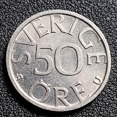泉币菌-第91场-精品福利场 - 原光美品 瑞典1978年 卡尔十六世 50欧尔镍币