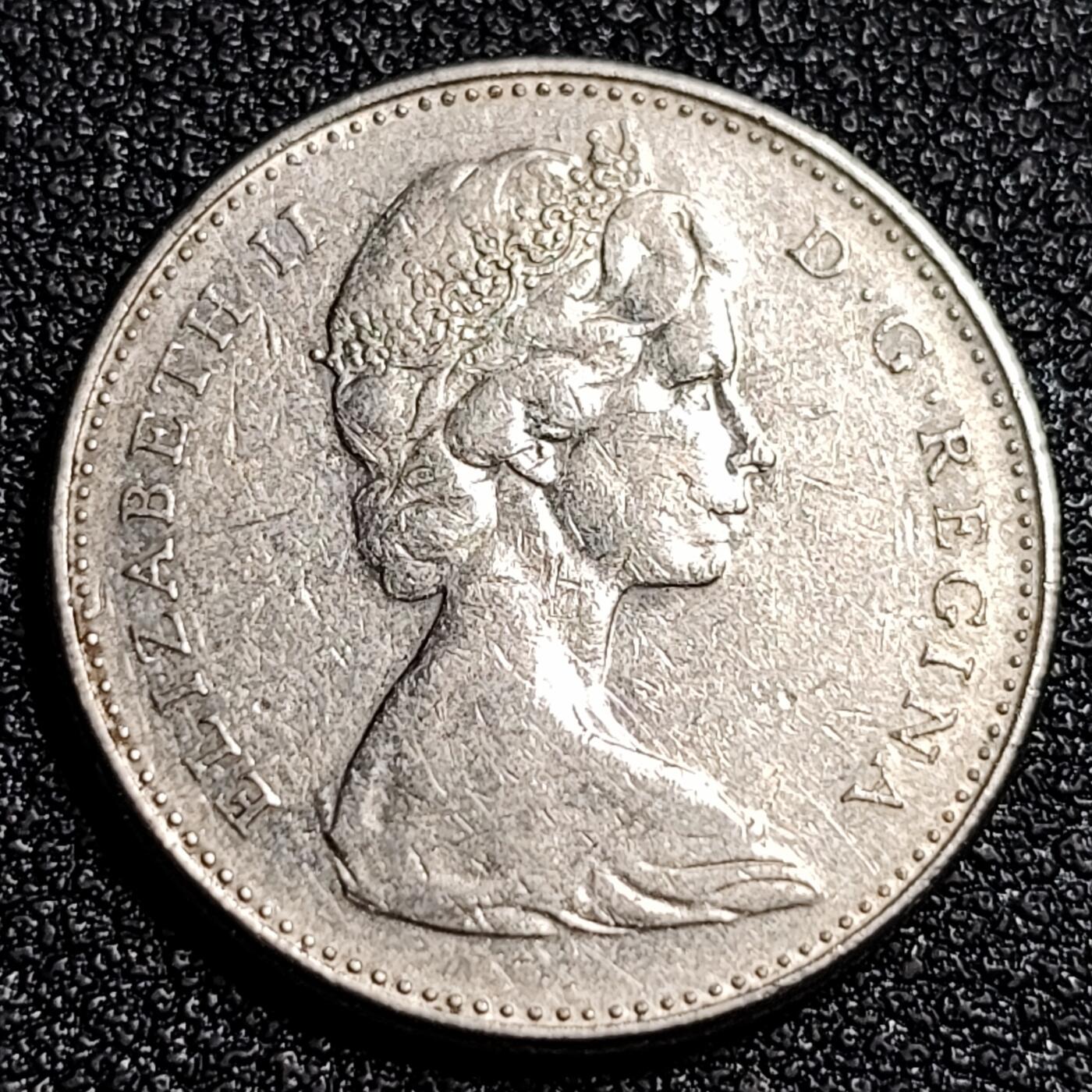 泉币菌-第92场-精品福利场 1965年英属加拿大 5分硬币 海狸动物 21mm 