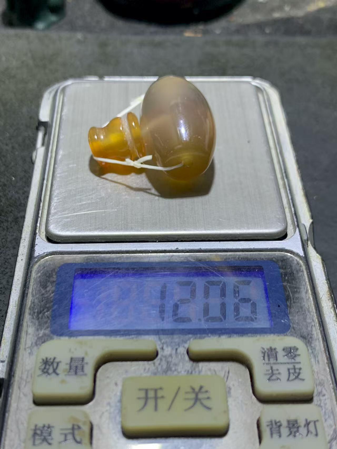 精美高玉化巴西玛瑙佛头三通一个