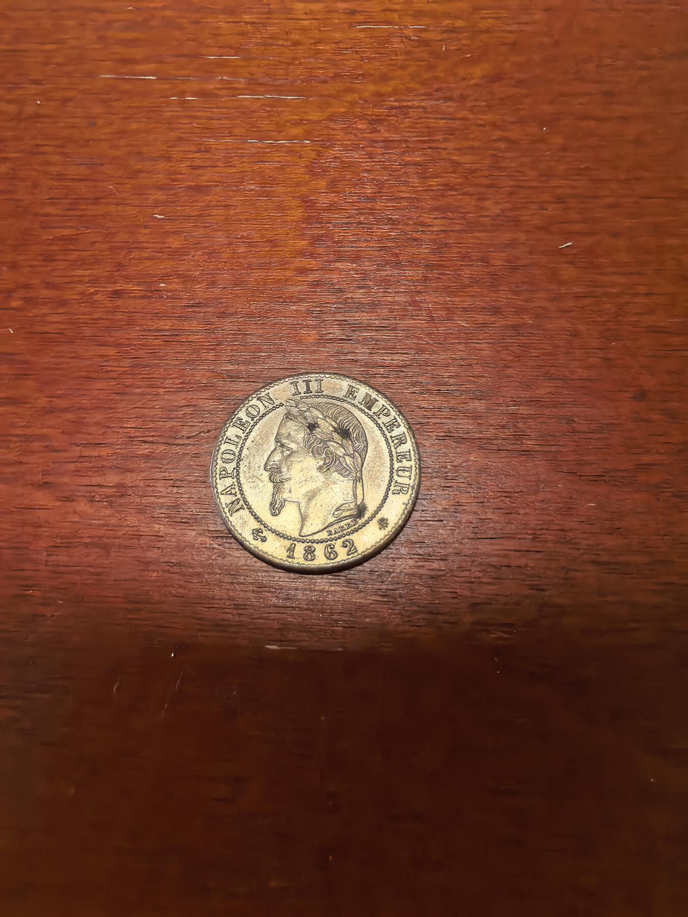 长老汇蛇年精选第三十八场拍卖 1862A法国拿破仑三世1分铜币，细节都在（1）