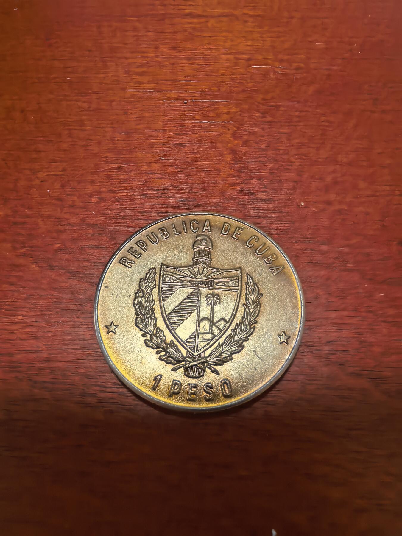 长老汇蛇年精选第三十八场拍卖 1990古巴哥伦布向西航行1比索镀金铜镍币，1.2万枚