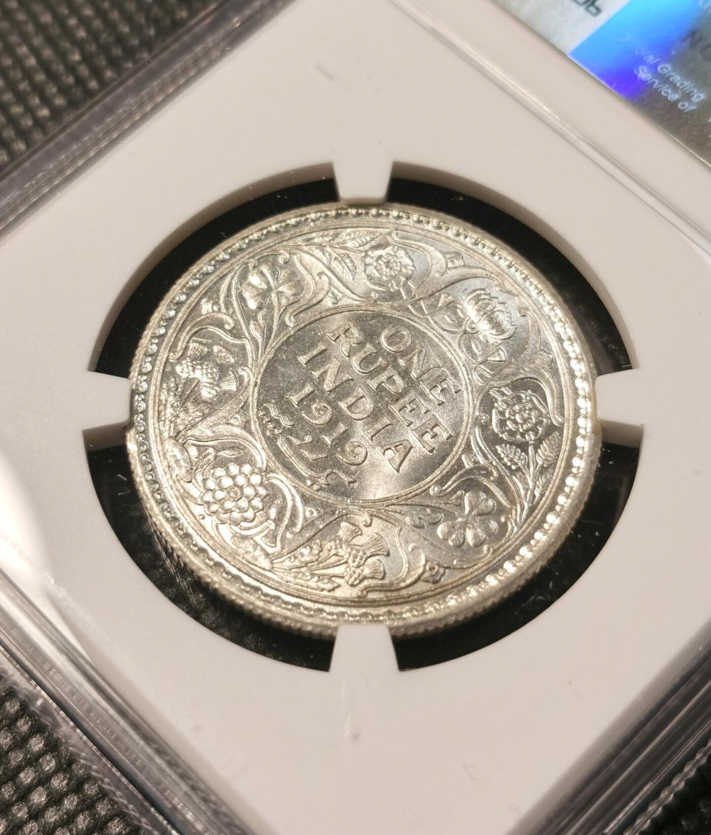 甄臻铺-世界币章拍卖（第30期），送拍享返佣金等优惠多多 NGC-MS62 英属印度1945乔五1卢比