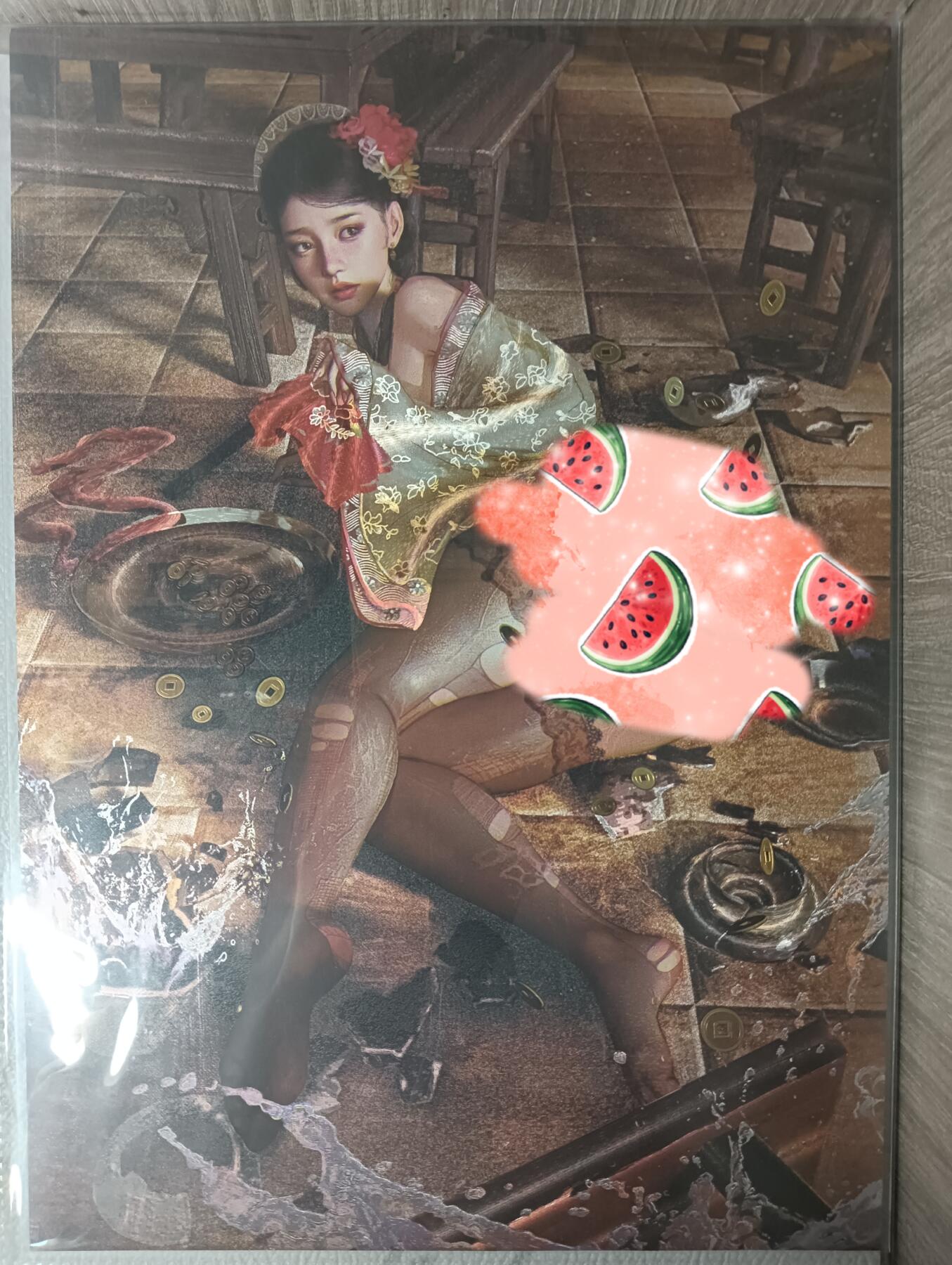花开卡拍第35期（8月24号周日截拍，品控勿拍!!!拍品不寄存，运费5元，自制卡难免瑕疵，可能存在轻微撞角爆边等出厂瑕疵，品控介意勿拍！） A4 刷子白秀英 编号108（好编）