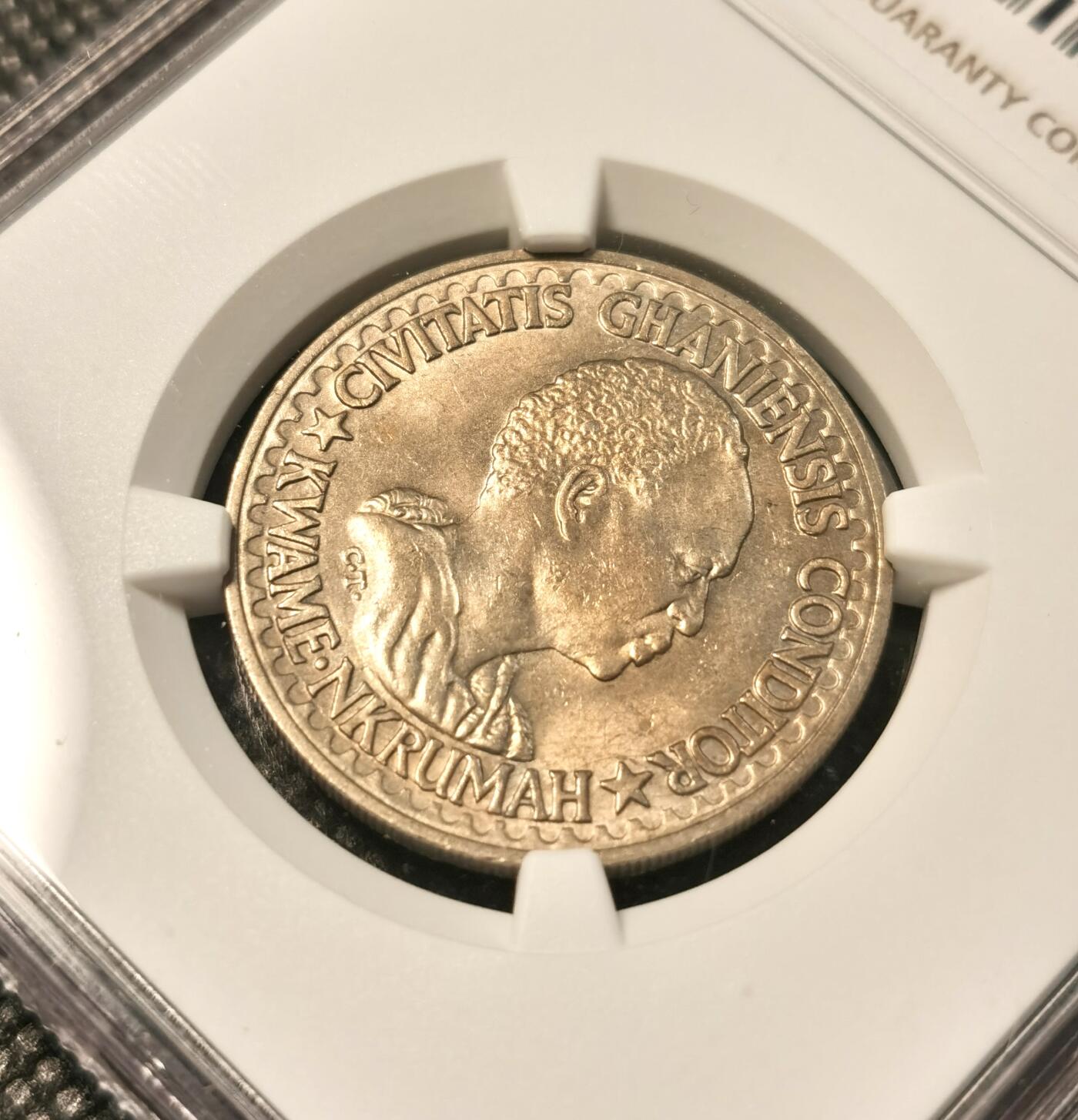 甄臻铺-世界币章拍卖（第30期），送拍享返佣金等优惠多多 NGC-MS62-65 1965年加纳5、10、25、50P一组，少见品种