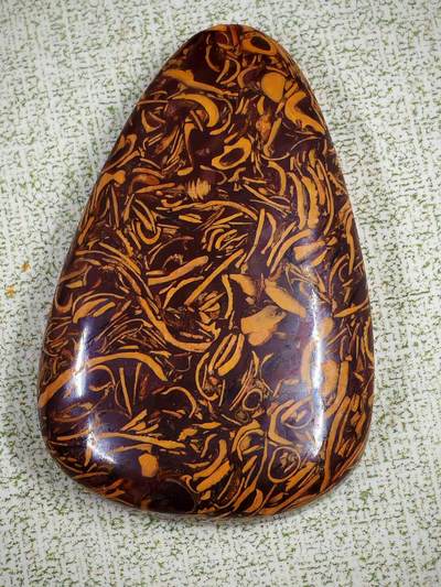 经典远古金黄草花化石水滴挂坠(36019)尺寸49*32*10mm25克 - 经典远古金黄草花化石水滴挂坠(36019)尺寸49*32*10mm25克