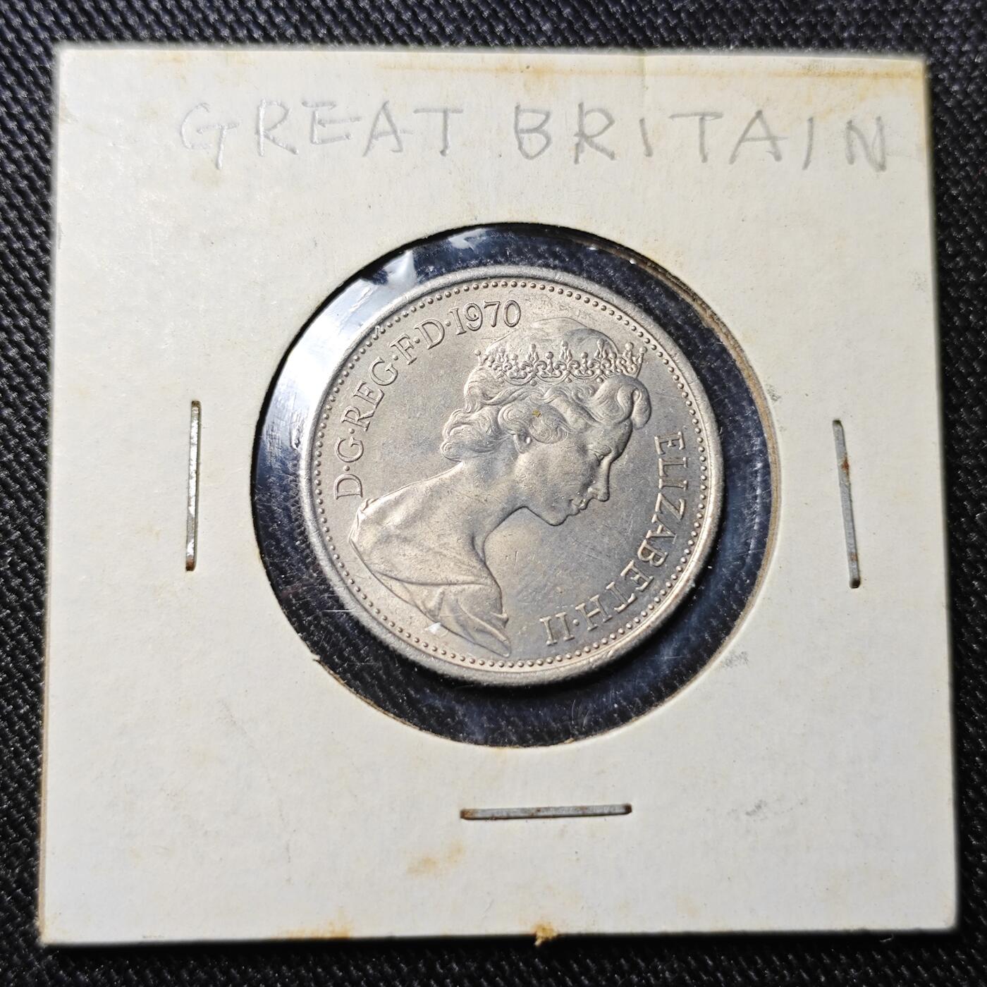KK钱币收藏小铺 套币 银币专场 2月预留时间 周末发货  1970英国大5便士好品