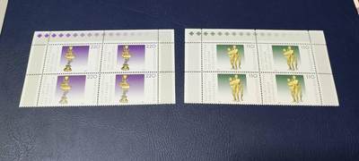 德国邮票专场，都是四方联套票 - 德国邮票四方联一套。2000年发行，现代雕塑艺术 等2全