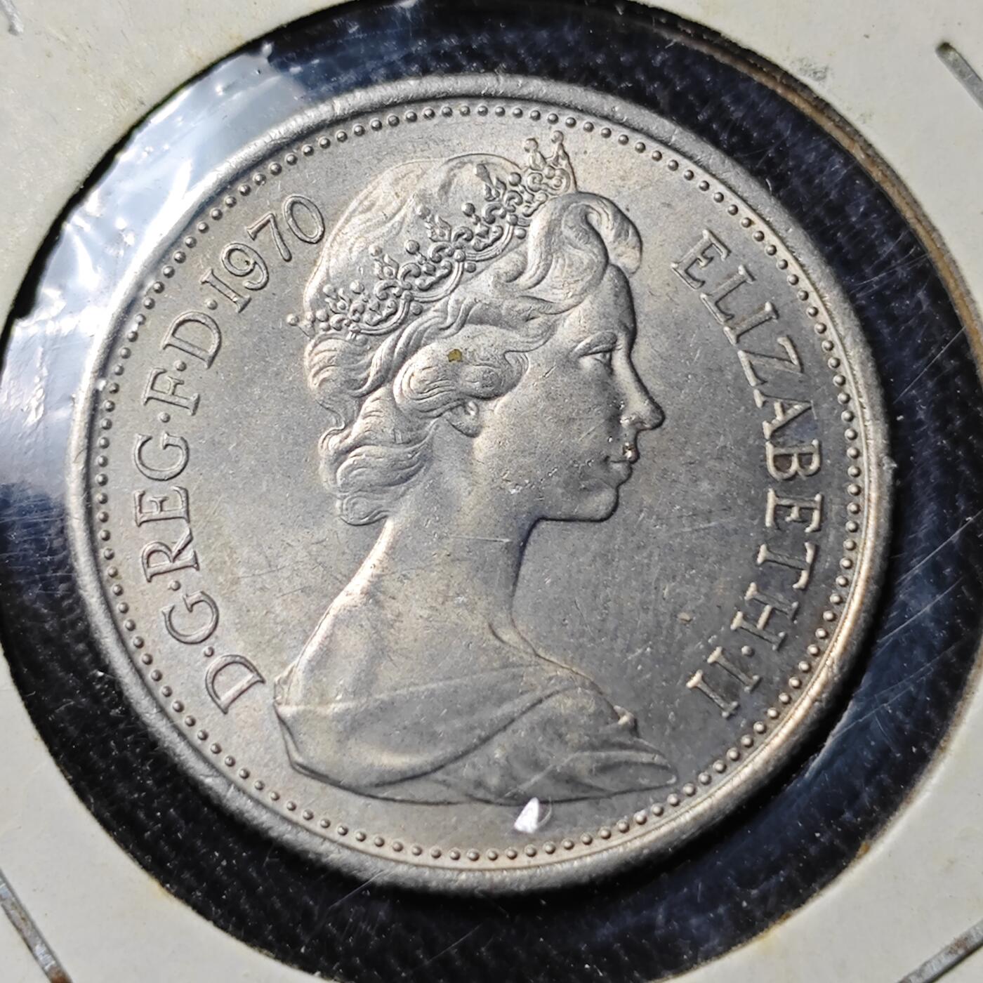 KK钱币收藏小铺 套币 银币专场 2月预留时间 周末发货  1970英国大5便士好品
