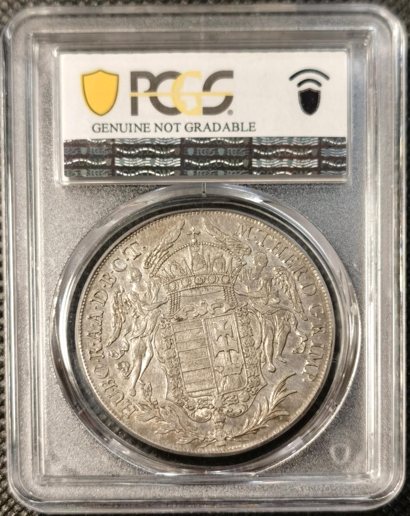 甄臻铺-世界币章拍卖（第30期），送拍享返佣金等优惠多多 PCGS-AUD 1780年匈牙利圣母抱婴泰勒原铸大奶妈