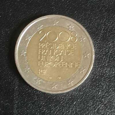 【游宝拍卖】乙巳蛇年61期 秋季先行场 零佣金起拍 - 法国2欧元纪念币 2008年