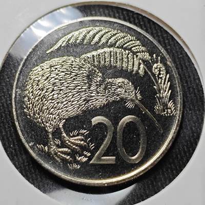 KK钱币收藏小铺 套币 银币专场 2月预留时间 周末发货 -  1988新西兰20分几维鸟 精制币