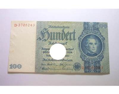 德国第三帝国1935年 化学家李比希100马克 无字母花纹水印 爽品 - 德国第三帝国1935年 化学家李比希100马克 无字母花纹水印 爽品
