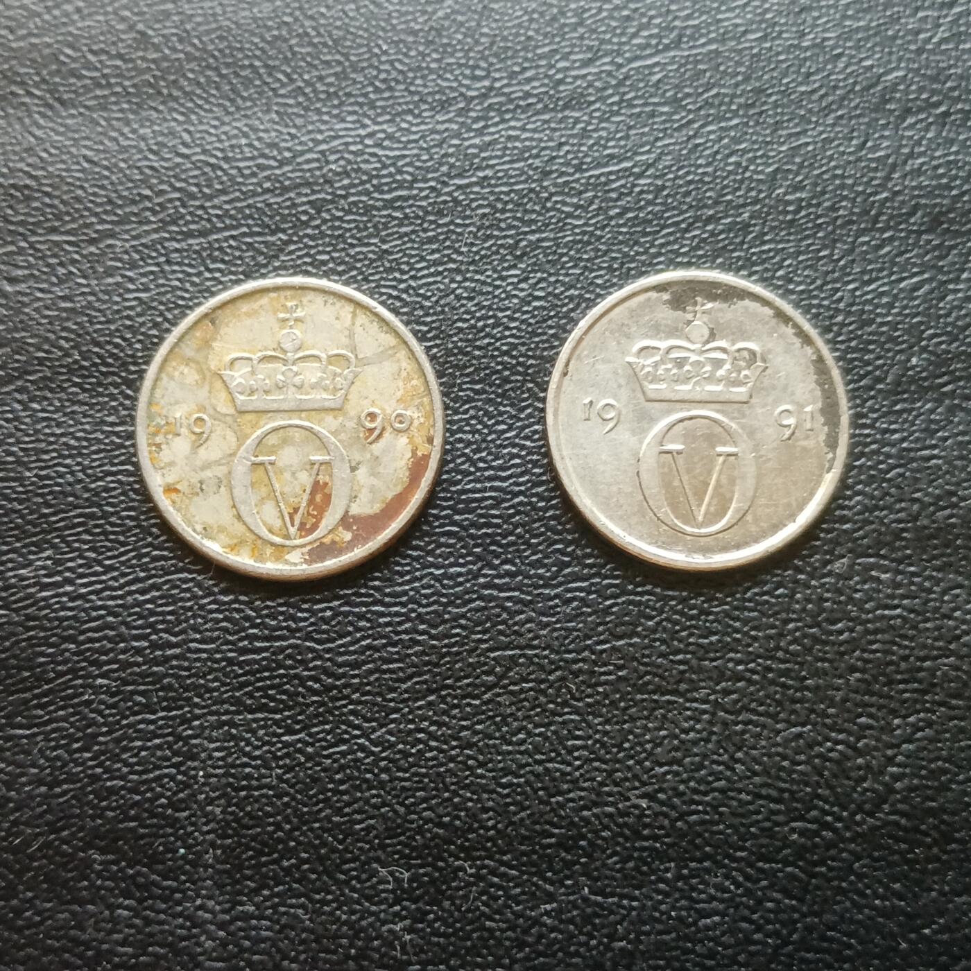 【游宝拍卖】乙巳蛇年61期 秋季先行场 零佣金起拍 挪威 10欧尔 1990/91年