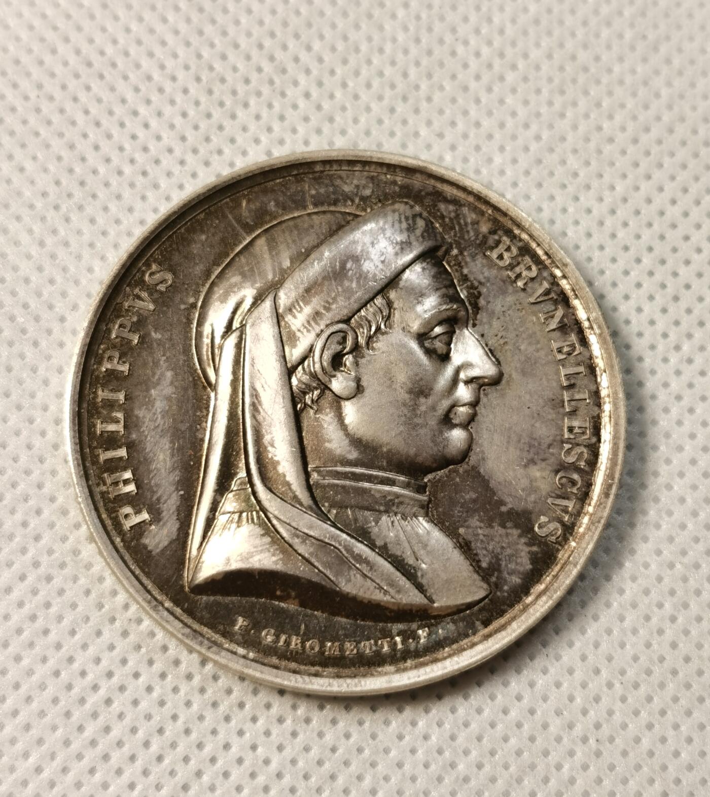 甄臻铺-世界币章拍卖（第30期），送拍享返佣金等优惠多多 1850年VICTORIA COLONNA 纪录诗人和诺贝尔银奖 数学奖，直径41.95mm，重44.06g